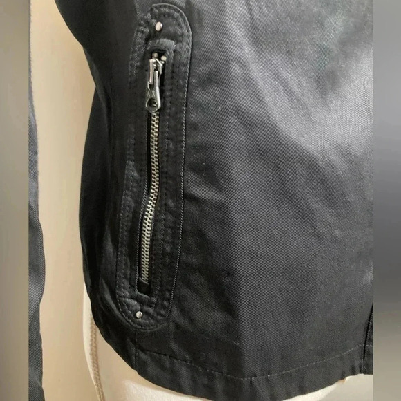 Armani Exchange Coat Black Asymmetrical Jacket Women’s Size Small MSRP $299 - Picture 7 of 10